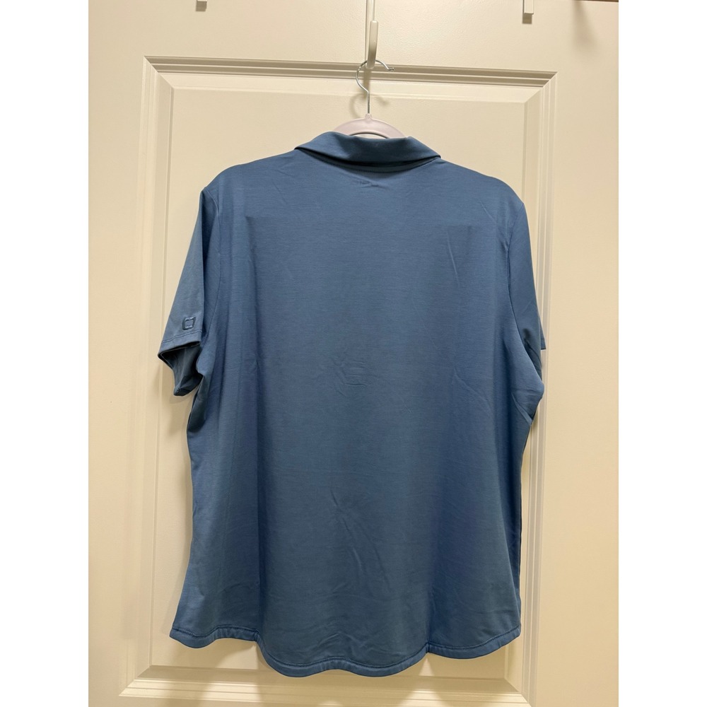 OGIO Womens 2XL Light Blue Short Sleeve Performance Polo Shirt Hidden Placket - Picture 2 of 5